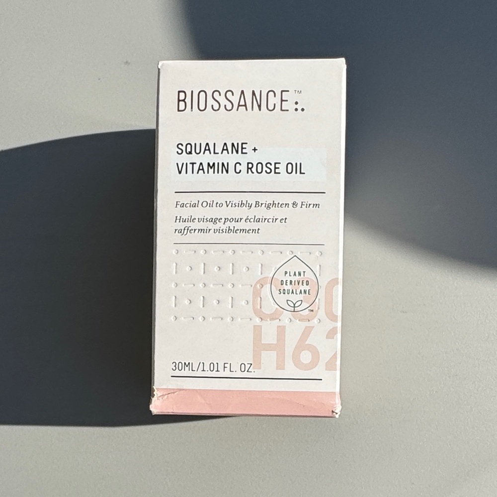 Biossance Squalane + Vitamin C Rose Oil - White and Pink Packaging